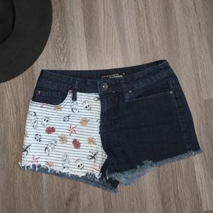 Hot Topic Lovesick Denim Nautical Jean Shorts 3